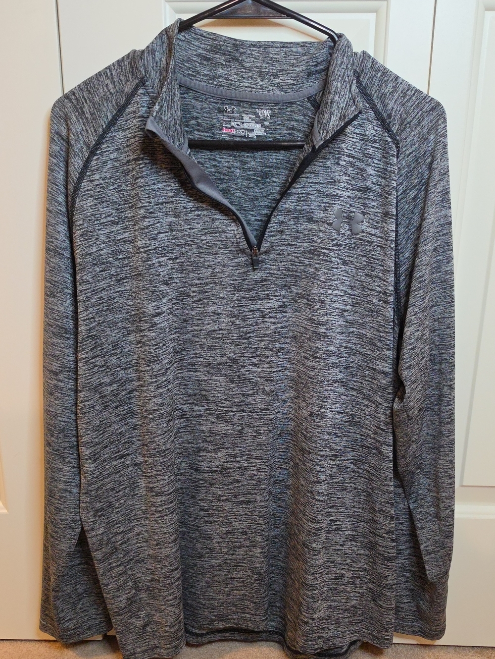 Under Armour Heathered Charcoal Half-Zip Pullover